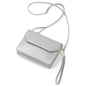 2487 Crossbody , Evening Wristlet Handbag, Cute Clutch PU Leather Shoulder